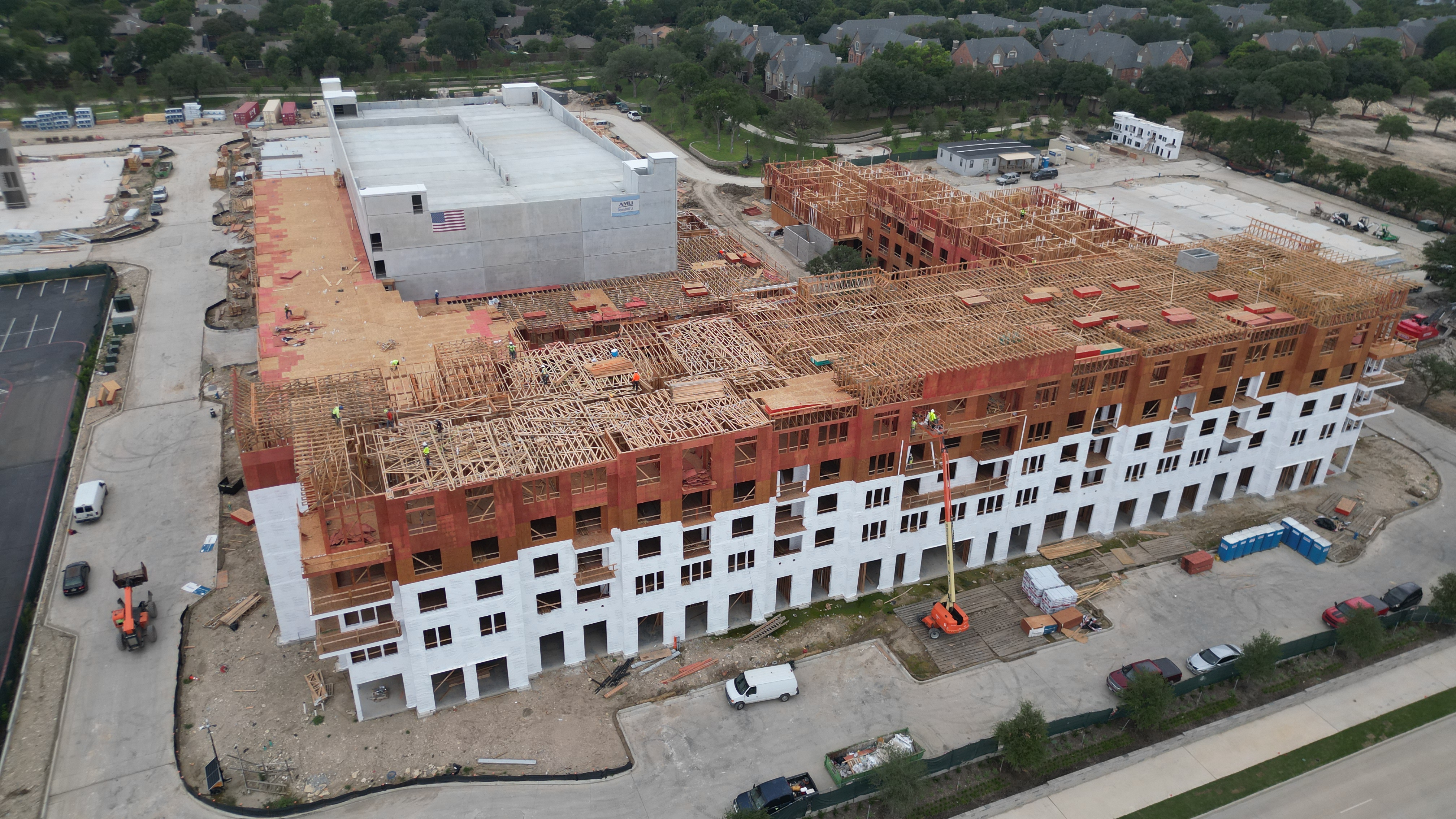Highway Construction Progress aerial view